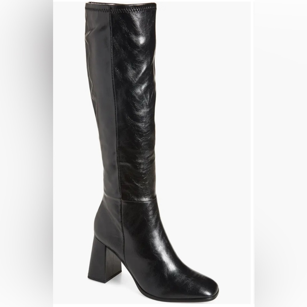 Steve Madden Black Over-the-Knee Block Heel Boots